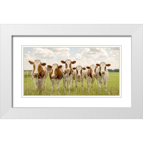 The F-Side White Modern Wood Framed Art Print with Double Matting by Van de Goor, Lars