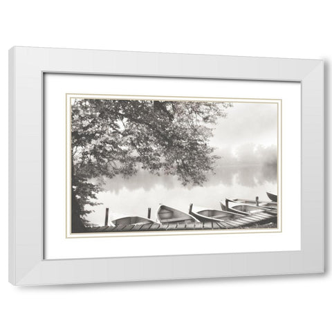 Morning White Modern Wood Framed Art Print with Double Matting by Weisz, Irene