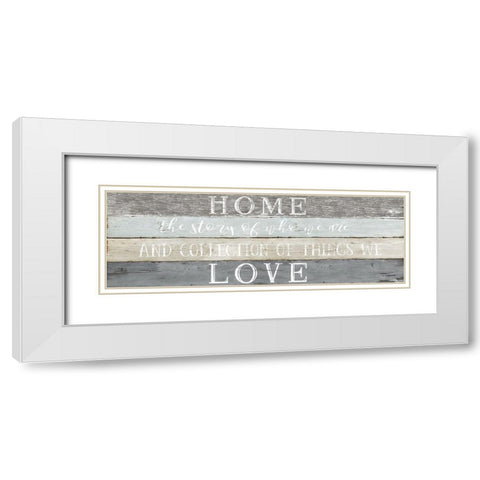 Home Love White Modern Wood Framed Art Print with Double Matting by Carpentieri, Natalie