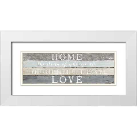 Home Love White Modern Wood Framed Art Print with Double Matting by Carpentieri, Natalie