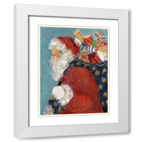 Santas Ready White Modern Wood Framed Art Print with Double Matting by Swatland, Sally