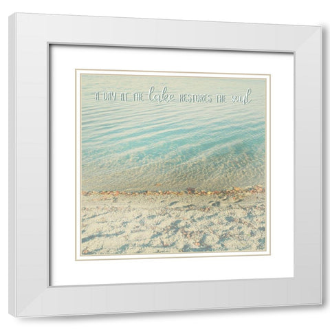 Retrobeach I White Modern Wood Framed Art Print with Double Matting by Weisz, Irene