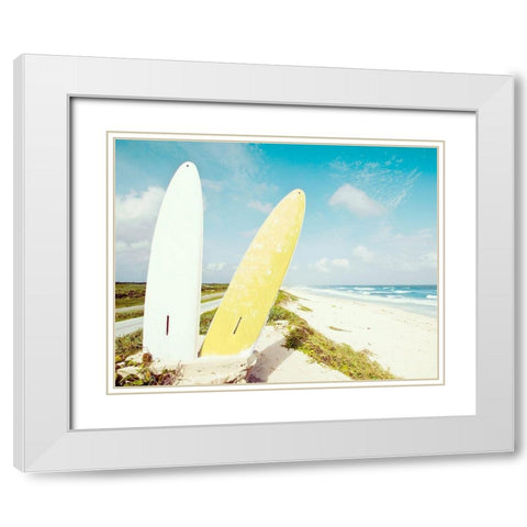 Punta Morena Beach White Modern Wood Framed Art Print with Double Matting by DeFreitas, Michael