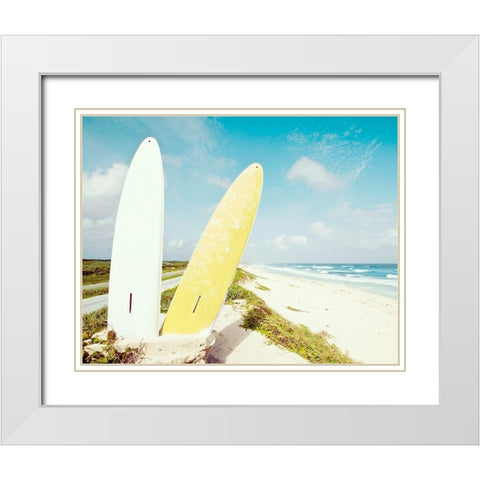Punta Morena Beach White Modern Wood Framed Art Print with Double Matting by DeFreitas, Michael