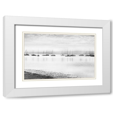 Ammerlake Morning White Modern Wood Framed Art Print with Double Matting by Weisz, Irene