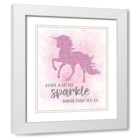 Sparkle White Modern Wood Framed Art Print with Double Matting by Carpentieri, Natalie