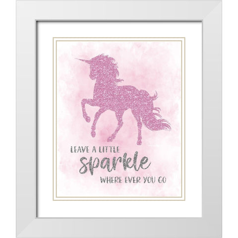 Sparkle White Modern Wood Framed Art Print with Double Matting by Carpentieri, Natalie