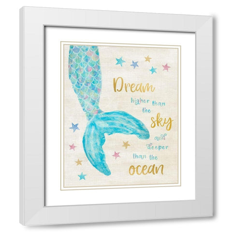 Mermaid Dream White Modern Wood Framed Art Print with Double Matting by Carpentieri, Natalie