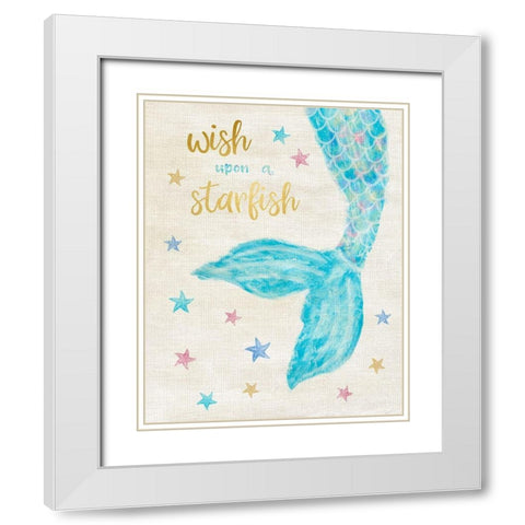 Mermaid Wish White Modern Wood Framed Art Print with Double Matting by Carpentieri, Natalie