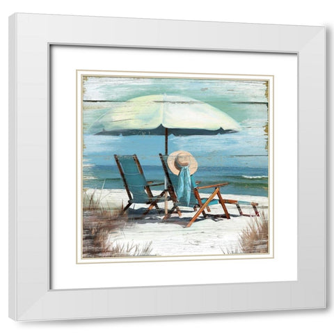 Perfect Spot White Modern Wood Framed Art Print with Double Matting by Robinson, Carol