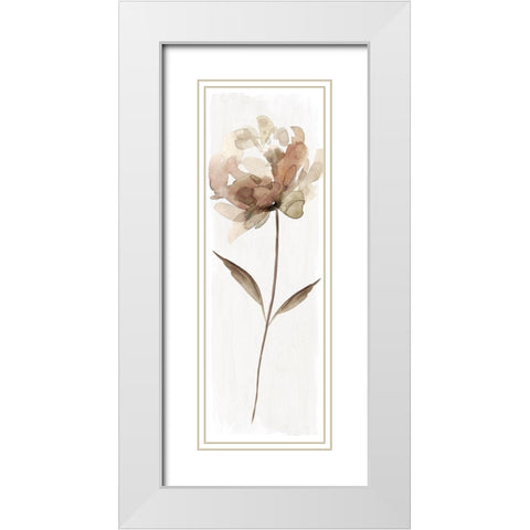 Neutral Bloom II White Modern Wood Framed Art Print with Double Matting by Robinson, Carol