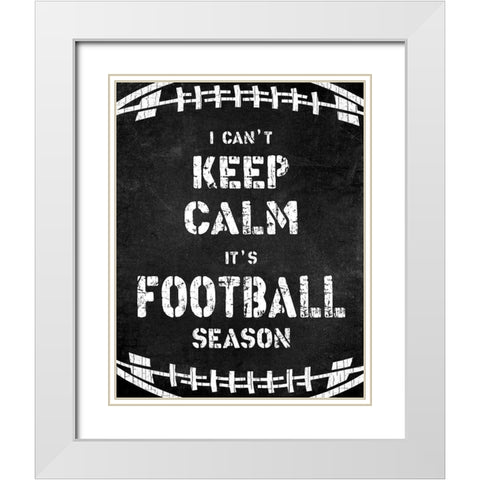 Cant Keep Calm White Modern Wood Framed Art Print with Double Matting by CAD Designs