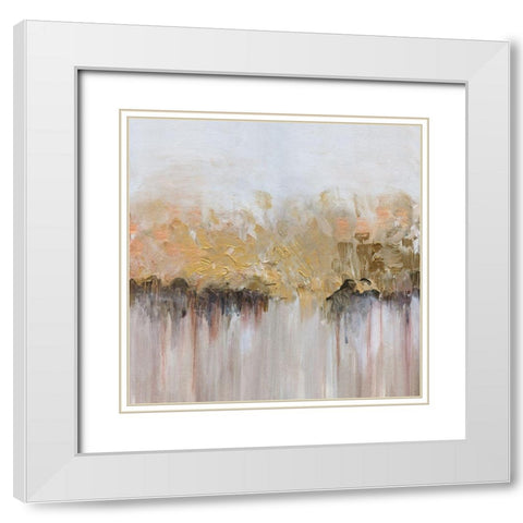 Champagne Shadows White Modern Wood Framed Art Print with Double Matting by Jill, Susan