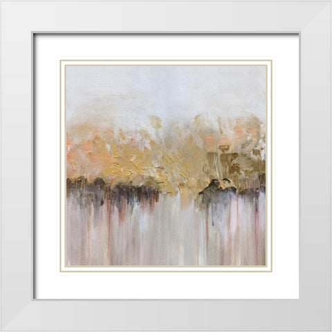 Champagne Shadows White Modern Wood Framed Art Print with Double Matting by Jill, Susan