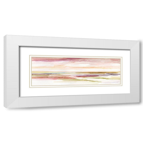 Spectrum Sunset I White Modern Wood Framed Art Print with Double Matting by Nan