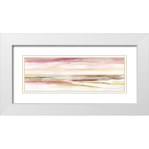 Spectrum Sunset I White Modern Wood Framed Art Print with Double Matting by Nan