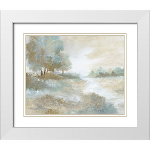 Ethereal Magic White Modern Wood Framed Art Print with Double Matting by Nan