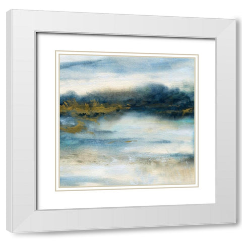 Golden Marshlands White Modern Wood Framed Art Print with Double Matting by Robinson, Carol