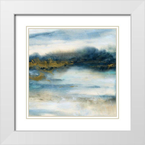 Golden Marshlands White Modern Wood Framed Art Print with Double Matting by Robinson, Carol