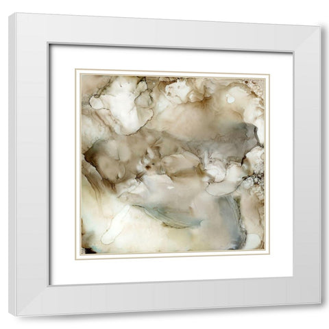 Stonewashed III White Modern Wood Framed Art Print with Double Matting by Robinson, Carol