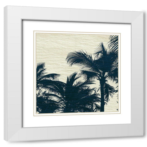 Caicos III White Modern Wood Framed Art Print with Double Matting by Jill, Susan