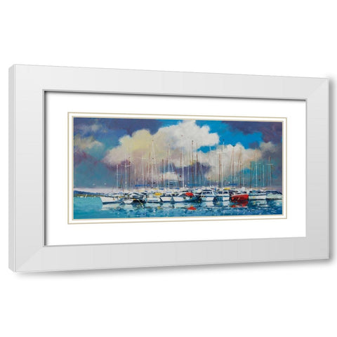Harbour White Modern Wood Framed Art Print with Double Matting by Orme, E. Anthony