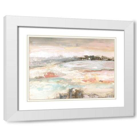 September Sky White Modern Wood Framed Art Print with Double Matting by Nan