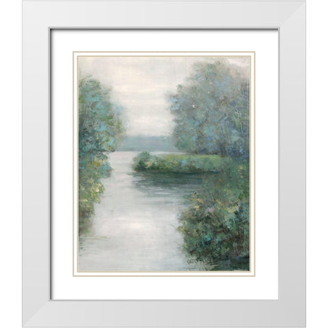 Secret Cove White Modern Wood Framed Art Print with Double Matting by Swatland, Sally