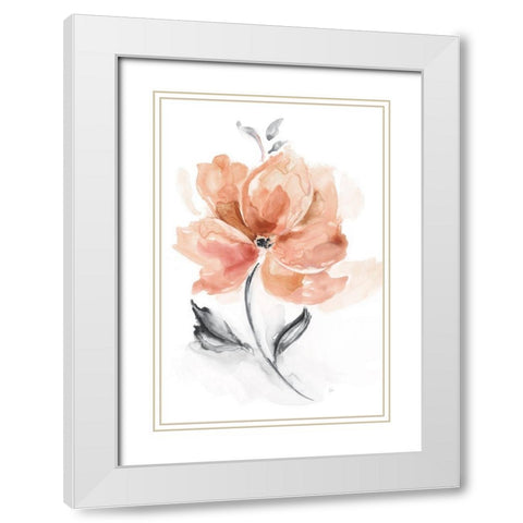 Soft Sensation I White Modern Wood Framed Art Print with Double Matting by Nan