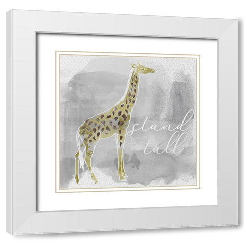 Stand Tall White Modern Wood Framed Art Print with Double Matting by Santiago, Daniela