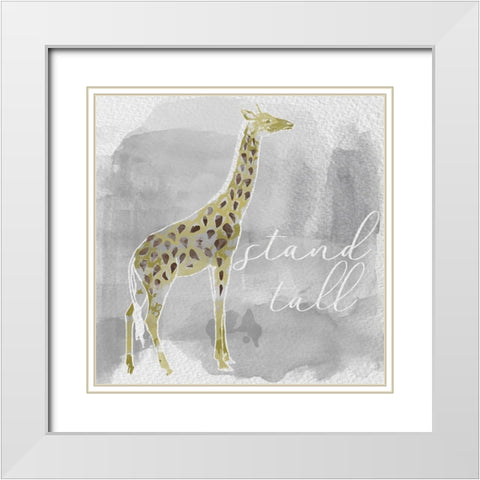 Stand Tall White Modern Wood Framed Art Print with Double Matting by Santiago, Daniela