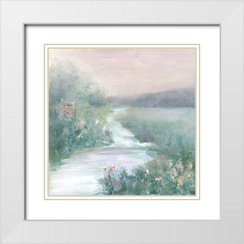 Misty Morning White Modern Wood Framed Art Print with Double Matting by Swatland, Sally