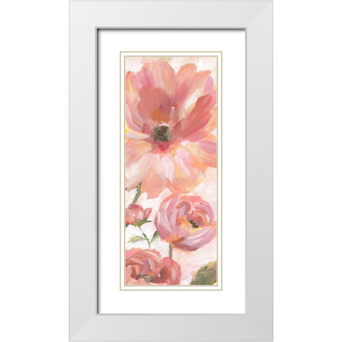 Blooming Coral III White Modern Wood Framed Art Print with Double Matting by Nan