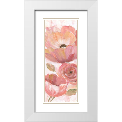 Blooming coral IV White Modern Wood Framed Art Print with Double Matting by Nan