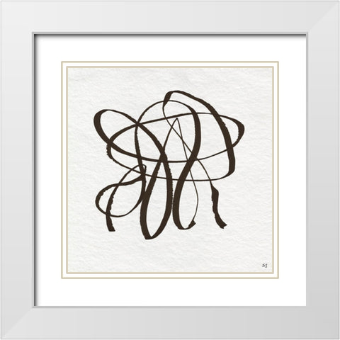 Winding Road I White Modern Wood Framed Art Print with Double Matting by Jill, Susan