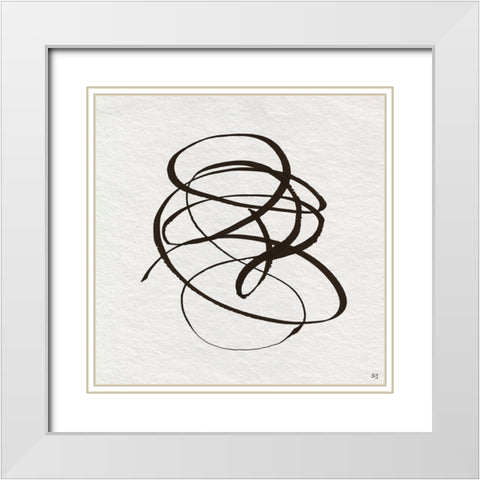 Winding Road II White Modern Wood Framed Art Print with Double Matting by Jill, Susan