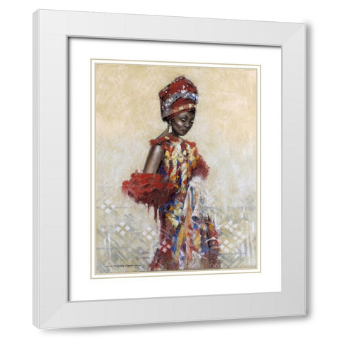Celebration of Beauty I White Modern Wood Framed Art Print with Double Matting by Orme, E. Anthony