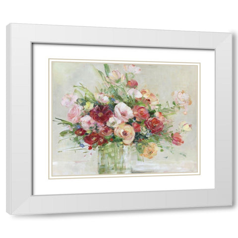 Just Peachy White Modern Wood Framed Art Print with Double Matting by Swatland, Sally