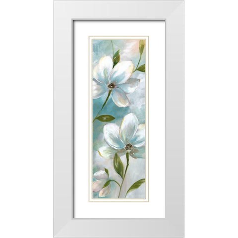 Spring Promise I White Modern Wood Framed Art Print with Double Matting by Nan