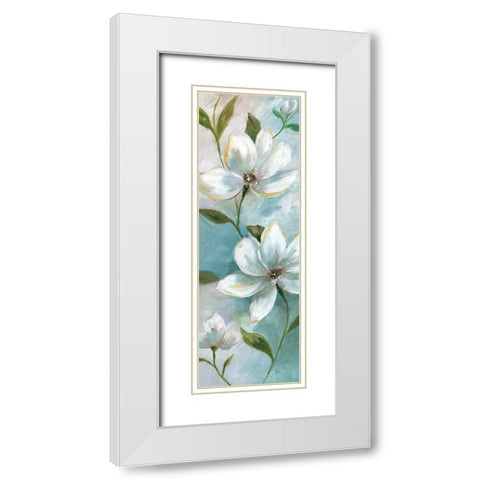 Spring Promise II White Modern Wood Framed Art Print with Double Matting by Nan