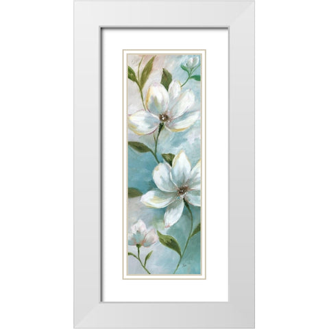 Spring Promise II White Modern Wood Framed Art Print with Double Matting by Nan