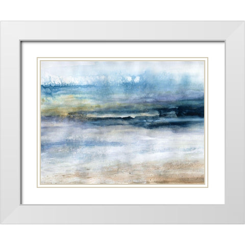 Wind and Water White Modern Wood Framed Art Print with Double Matting by Robinson, Carol