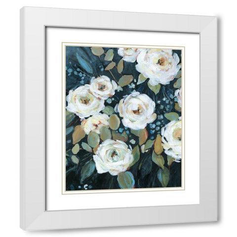 Moonlit Garden II White Modern Wood Framed Art Print with Double Matting by Robinson, Carol