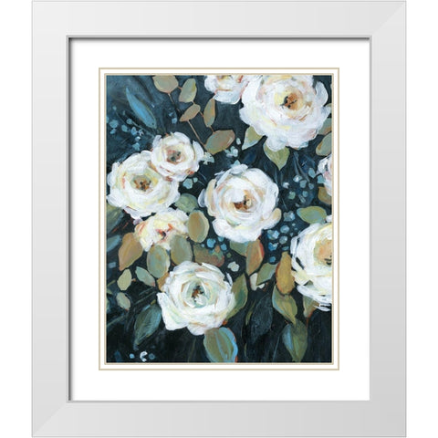 Moonlit Garden II White Modern Wood Framed Art Print with Double Matting by Robinson, Carol