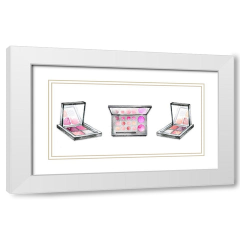 Right Palette II White Modern Wood Framed Art Print with Double Matting by Jill, Susan