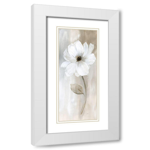 Sheer Elegance II White Modern Wood Framed Art Print with Double Matting by Nan