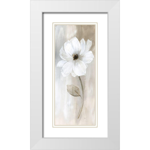 Sheer Elegance II White Modern Wood Framed Art Print with Double Matting by Nan