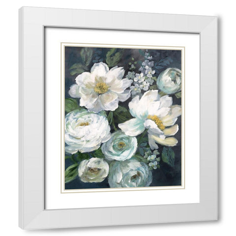 Nocturnal Radiance I White Modern Wood Framed Art Print with Double Matting by Nan