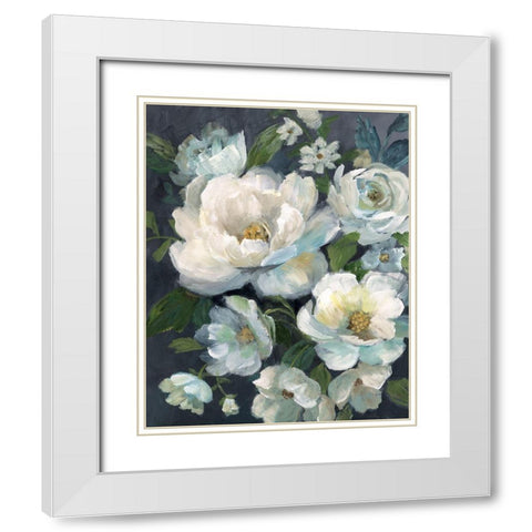 Nocturnal Radiance II White Modern Wood Framed Art Print with Double Matting by Nan