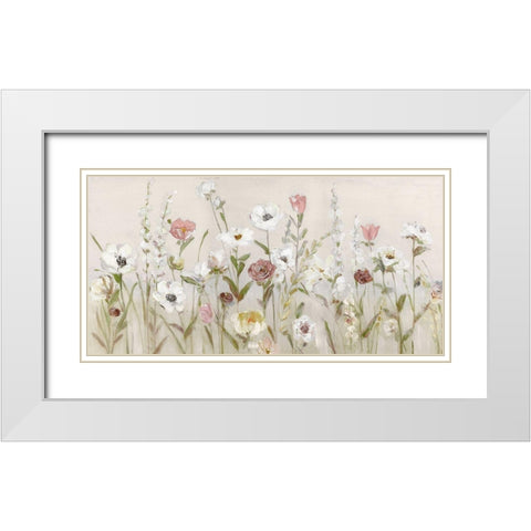 Bloomin Around White Modern Wood Framed Art Print with Double Matting by Swatland, Sally